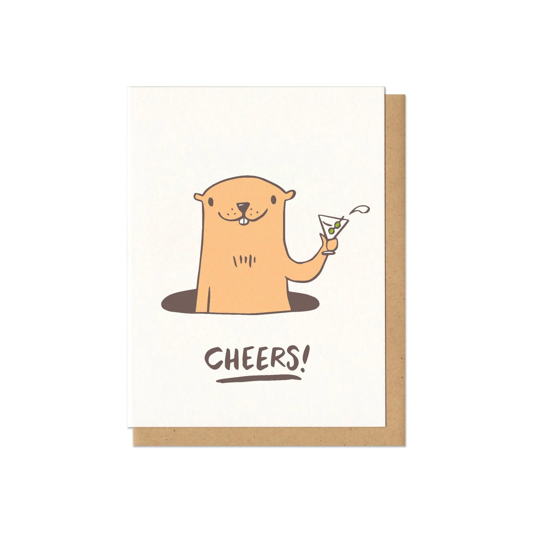 ¡Salud! Tarjeta de felicitación de la marmota