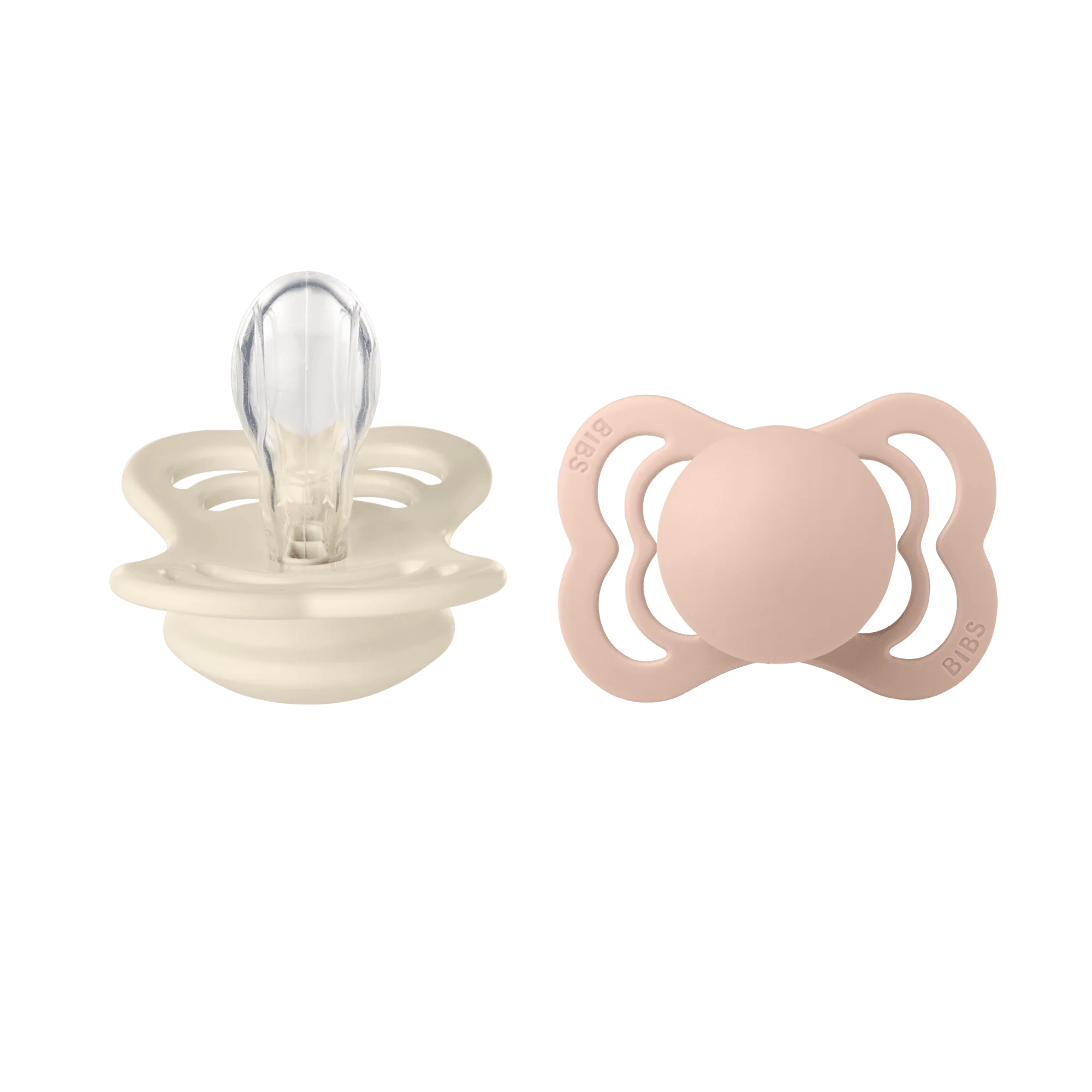 BIBS Supreme 2 PACK Silicone Ivory/Blush