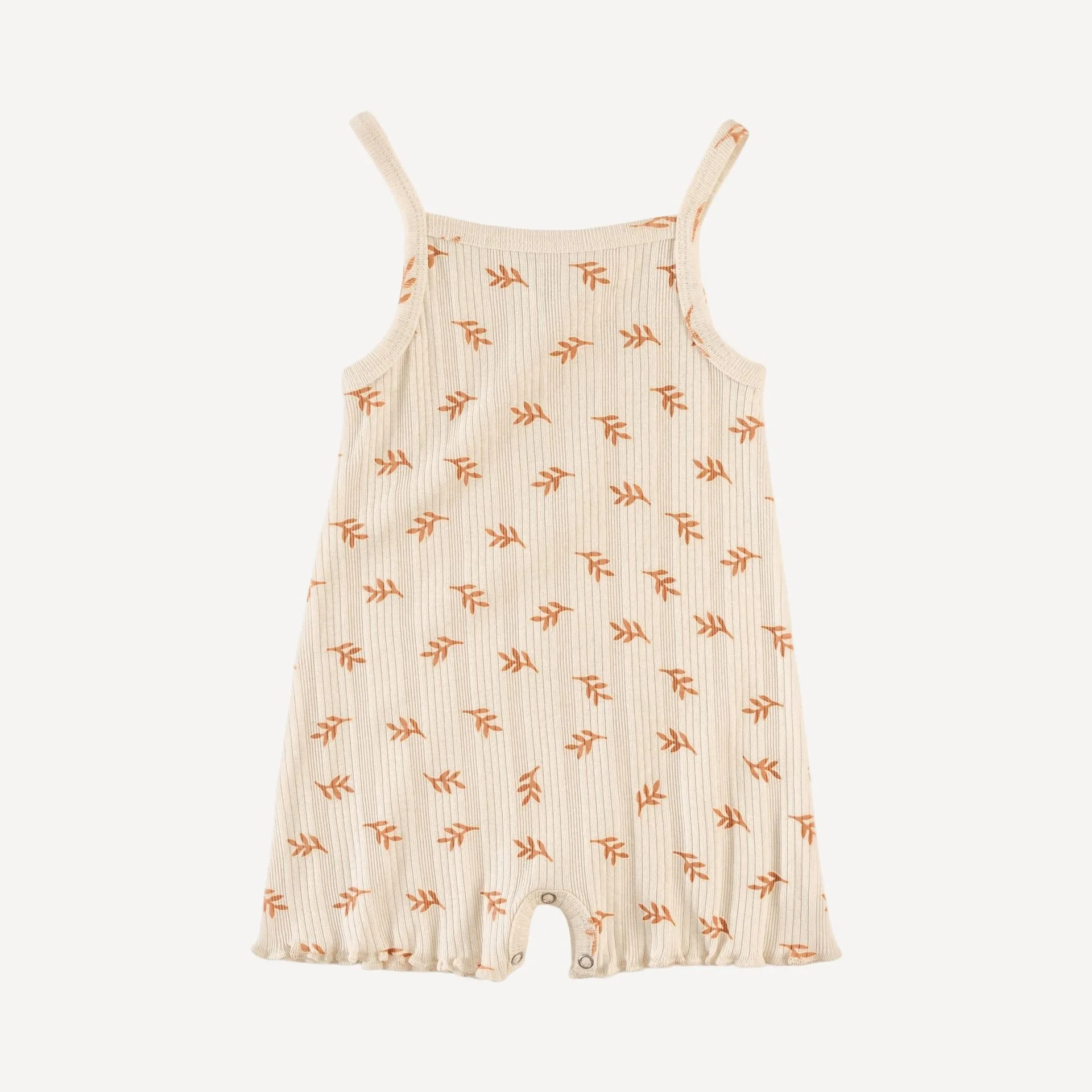 spaghetti strap lettuce shortie | butterum leaf | organic cotton multi rib