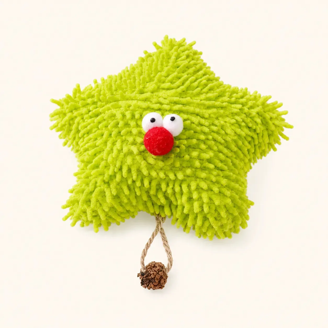 Green Starfish Catnip Cat Toy – Interactive Plush Star Shape | Soft & Durable Cat Toy for Kittens & Cats (14 cm)