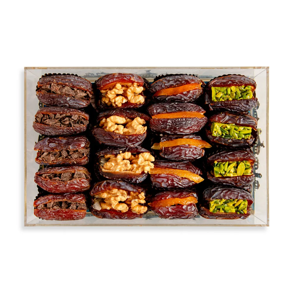 Daima Acrylic Square Tray Stuff Date Assorted Set 960gm