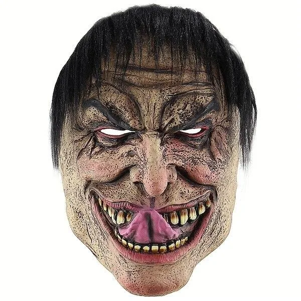 Halloween Gruselige Böse-Mann-Maske mit Zunge