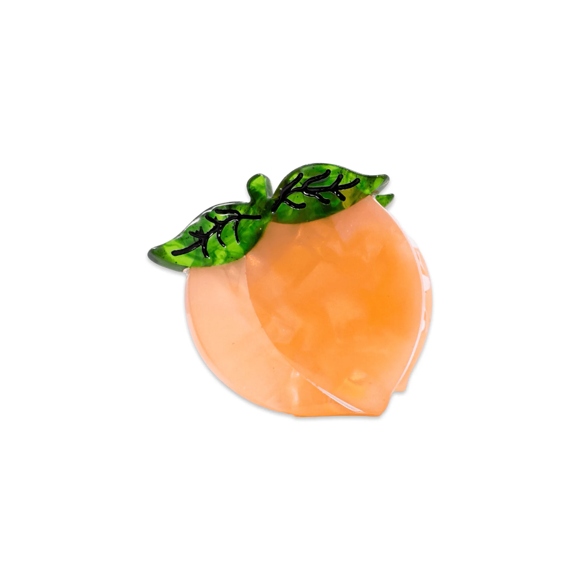 Mini Peach Hair Claw Clip