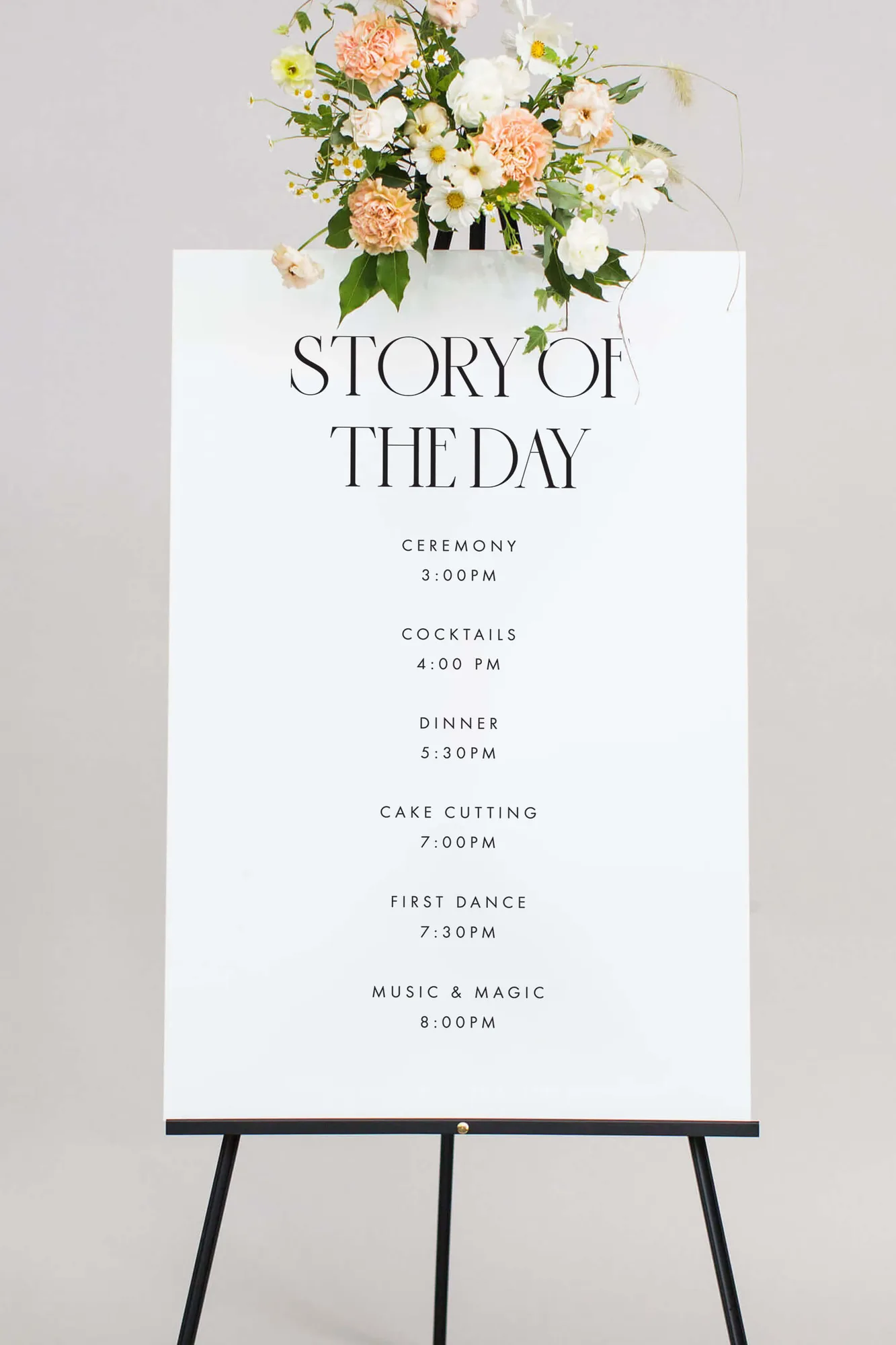 Wedding Timeline Of Events Acrylic | The Brittany