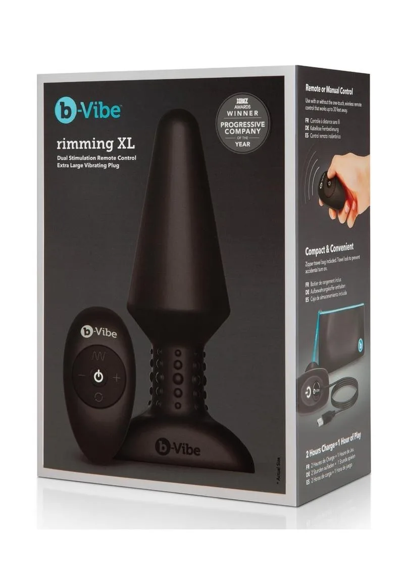 B-Vibe Rimming Plug XL Tapón Anal Recargable de Silicona
