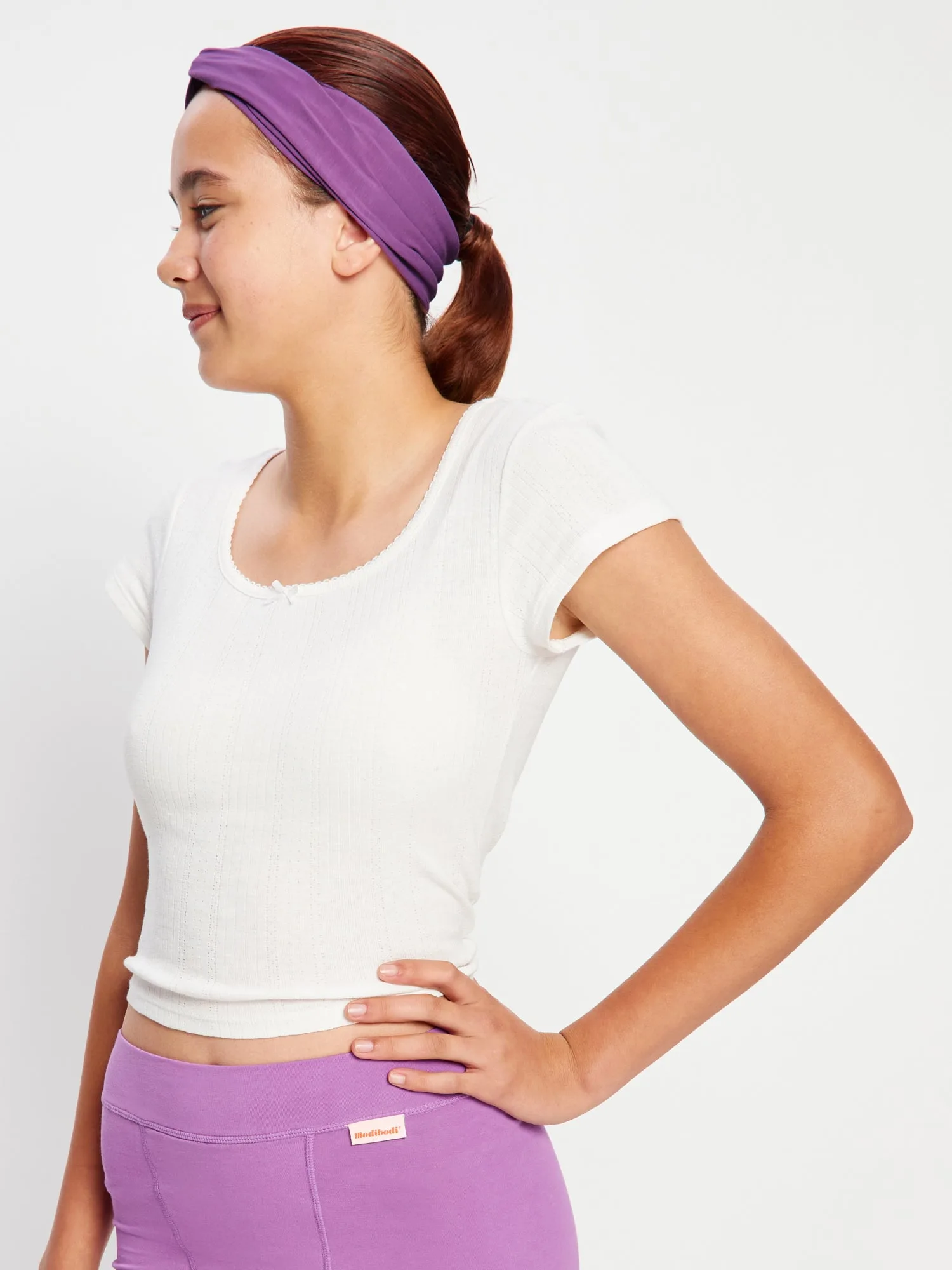 Teen Twist Headband Dreamy Daisy Purple