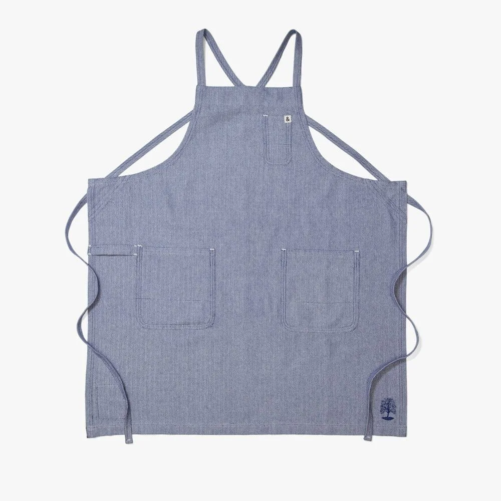MARTHA by Martha Stewart Blue Herringbone Apron