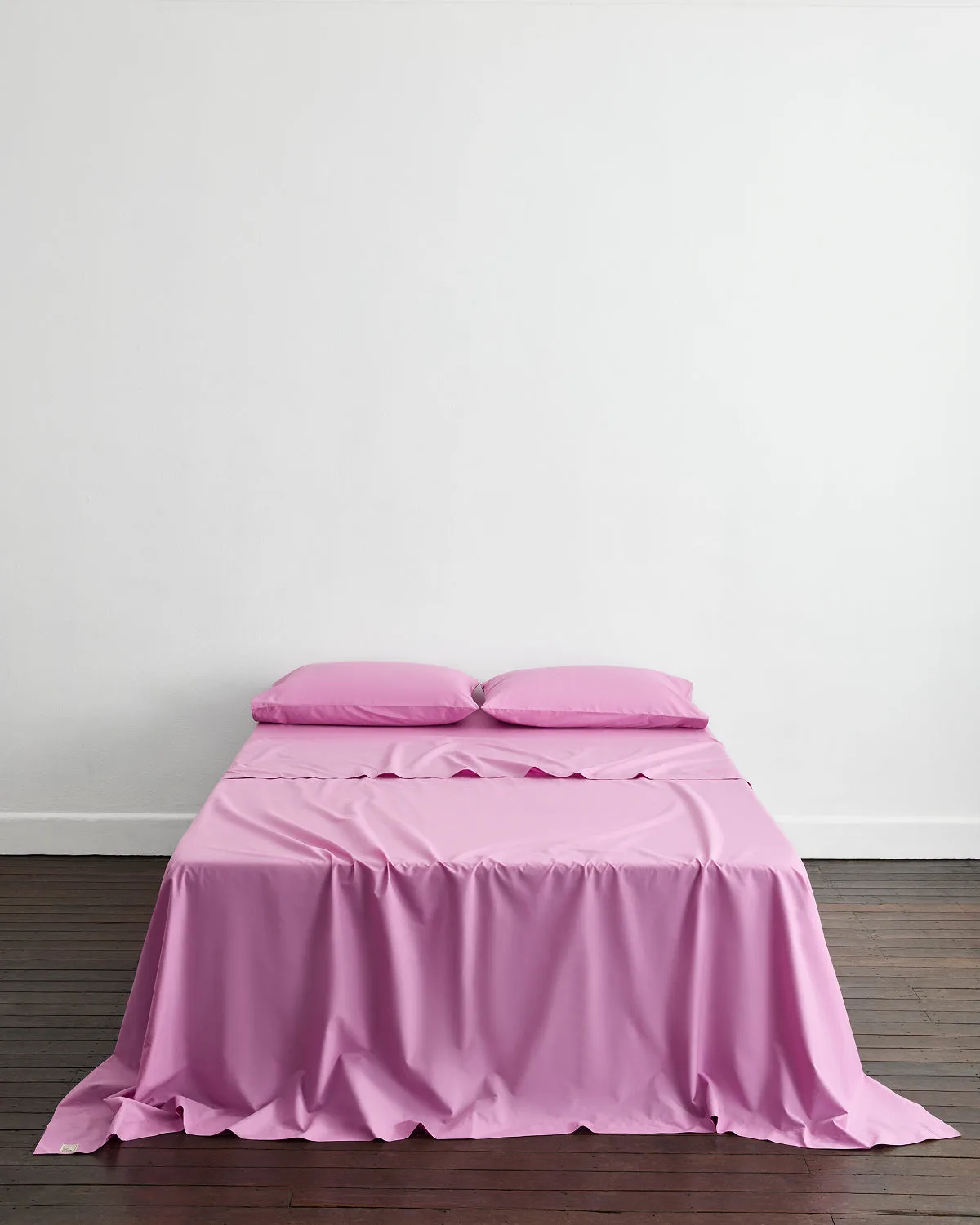 Bubblegum 100% Organic Cotton Percale Flat Sheet