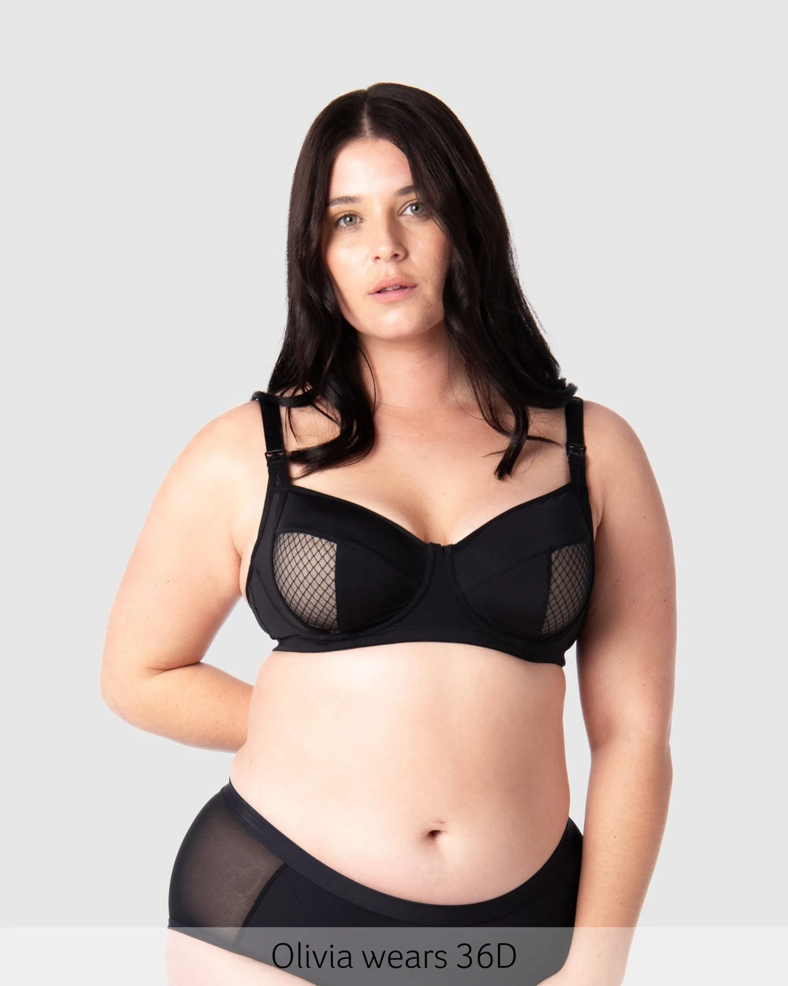 Sujetador de lactancia balconette Enlighten - Negro