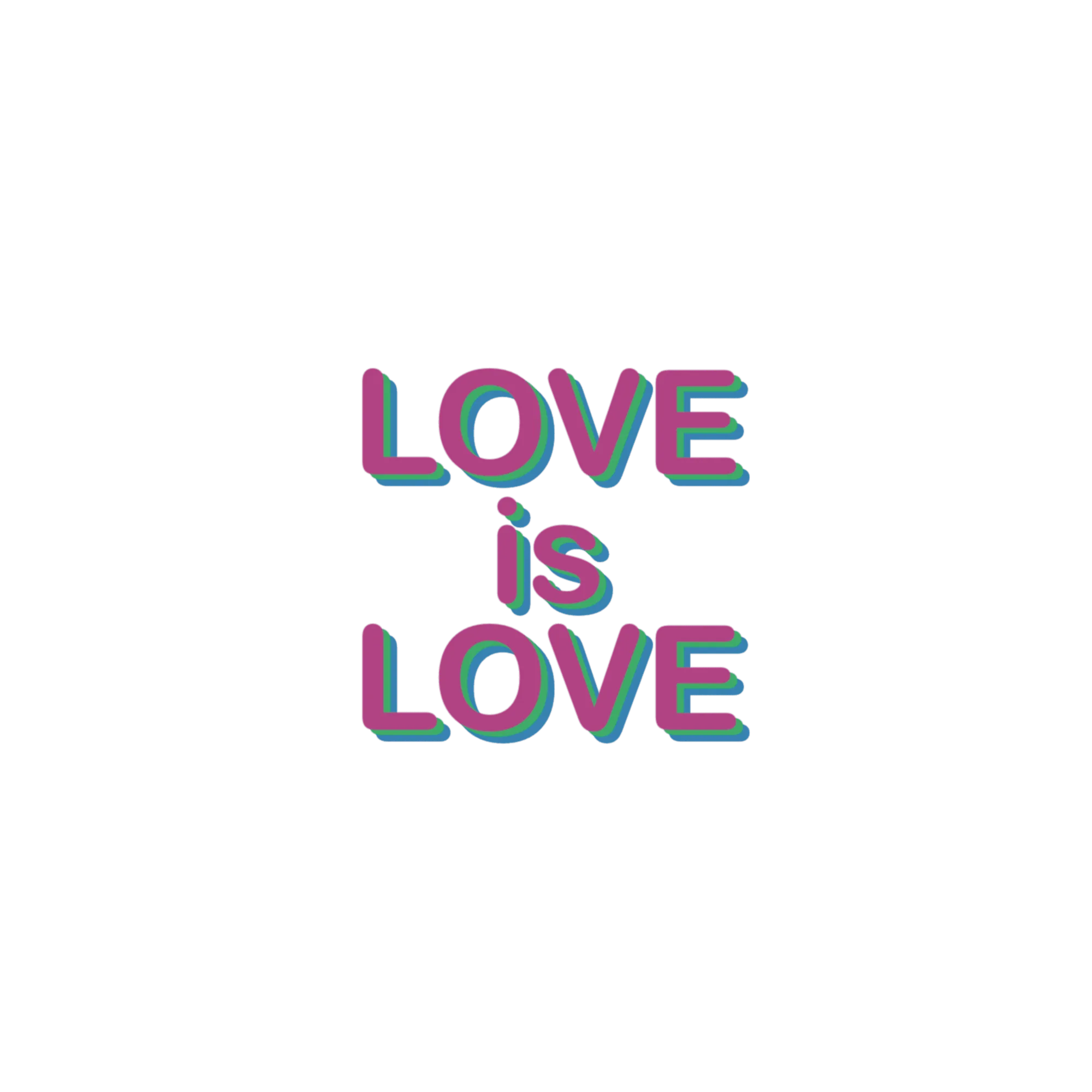 Polysexual LOVE IS LOVE Sticker
