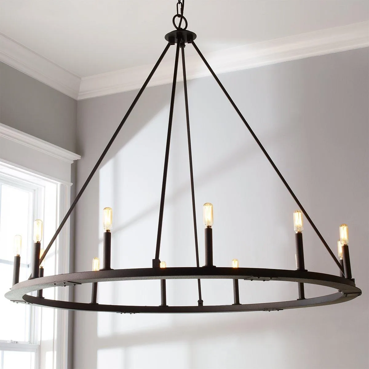 Industrial Farmhouse Ring Chandelier Review: Rustic Charm Meets Modern Design