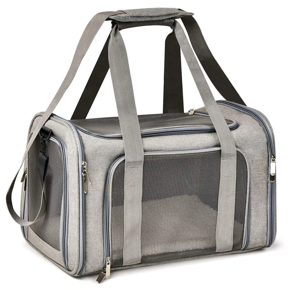Carrier for Cat Pet Soft Transport Bag Foldable Dog Backpack 4 Open