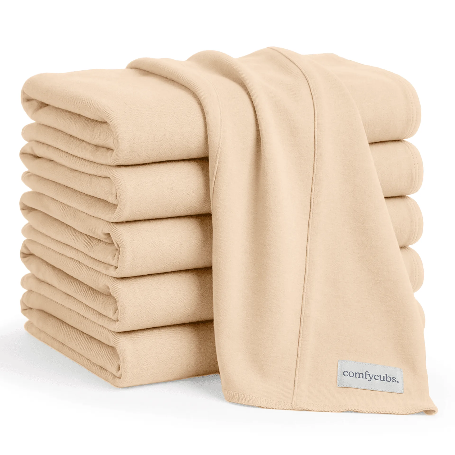Cotton Burp Cloths in Cream