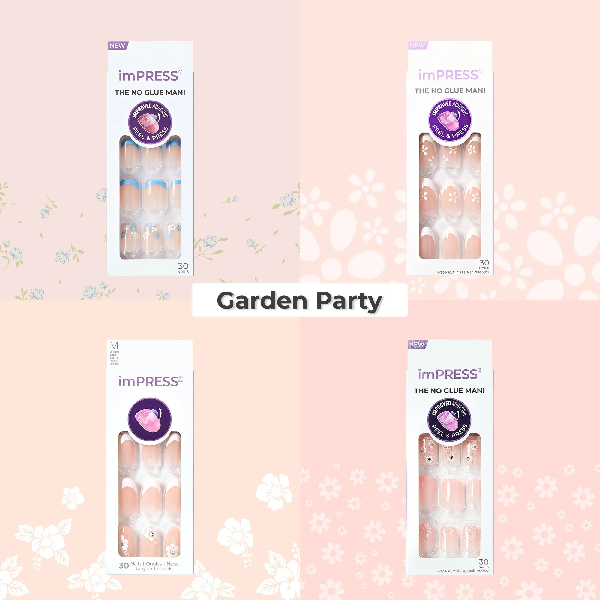 Impress Design Press On Nails Bundle - Garden Party