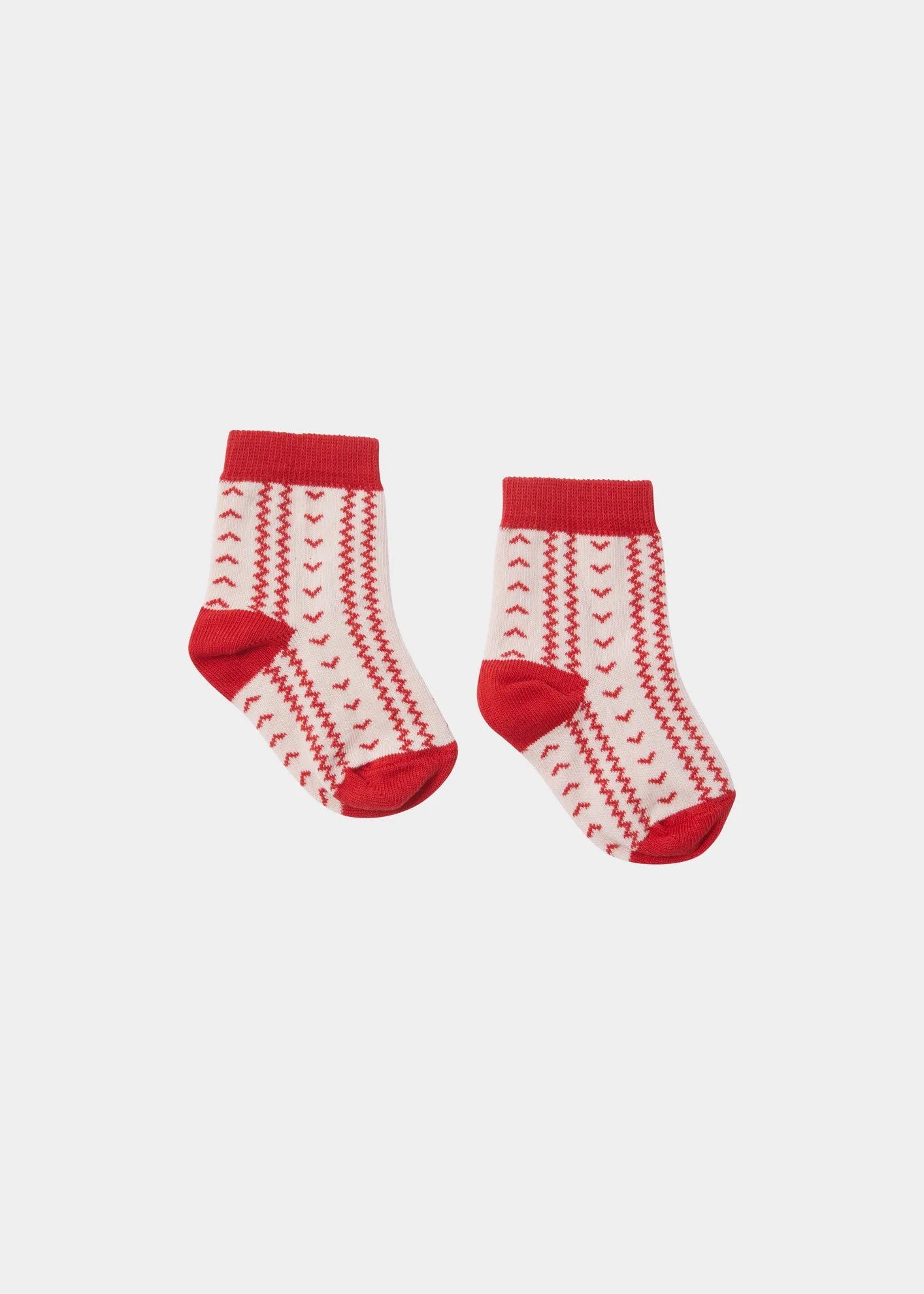 BABY RIB COTTON ANKLE SOCKS - RASPBERRY