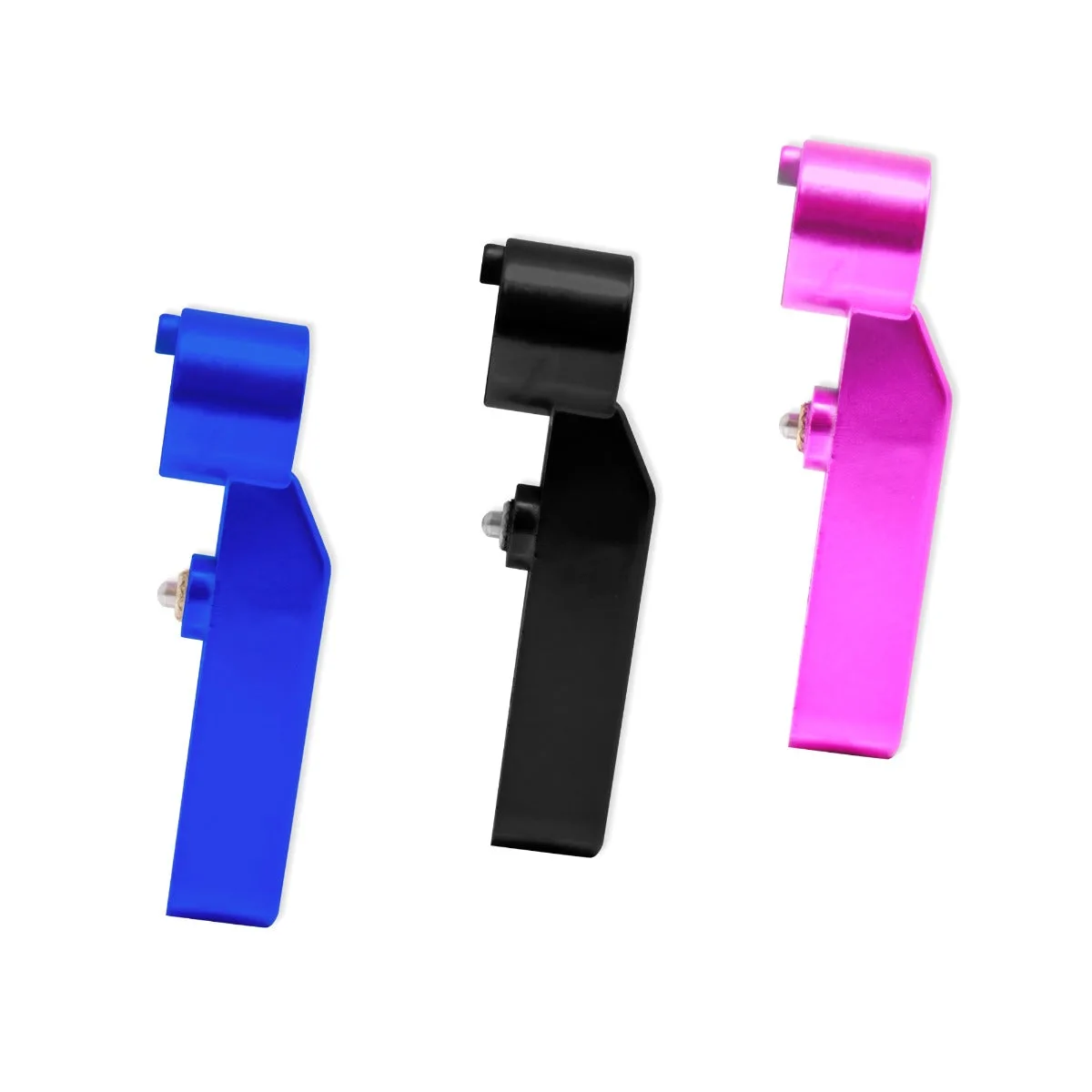 Erstatnings Klipper Klik Håndtag 3 Pak - Metallisk Pink, Metallisk Blå, Mat Sort