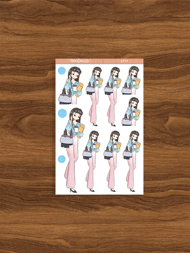 지칠 줄 모르는 직장 여성 Paperdollzco 플래너 스티커 | J372