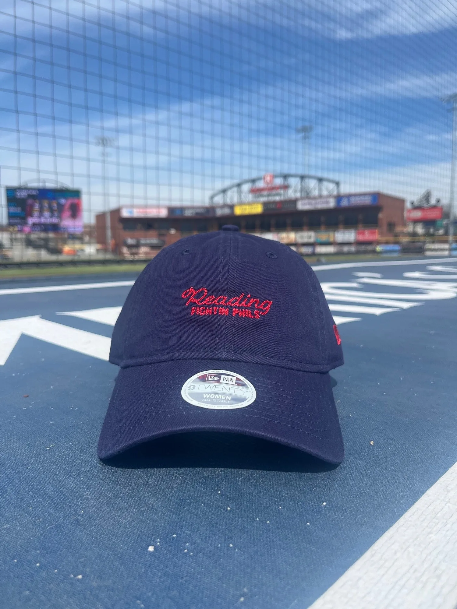 New Era 9Twenty Women's Navy Reading Fightin Phils Script Adjustable Hat