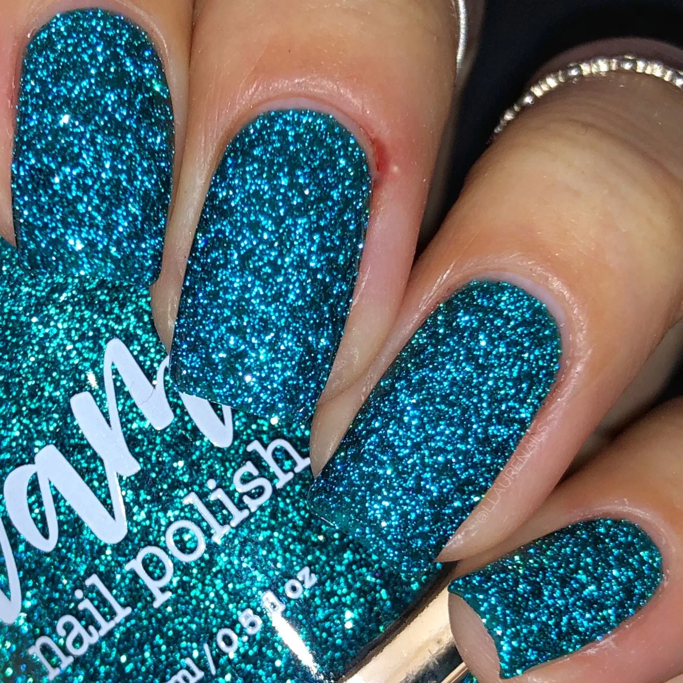 Pure Bliss - Teal Reflective Glitter Nail Polish