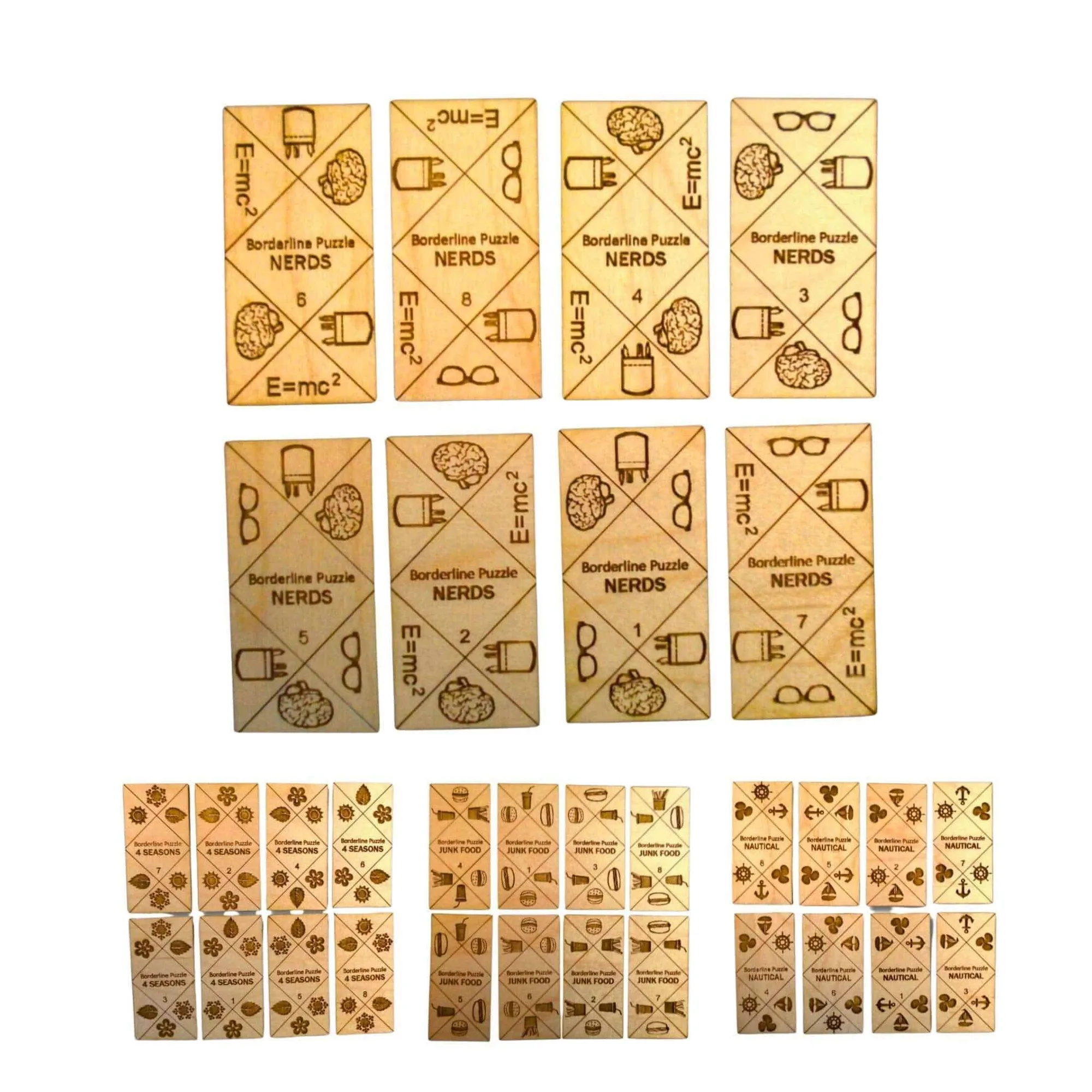 Borderline Wood Puzzle Series | Wood Edge Matching Brain Teaser