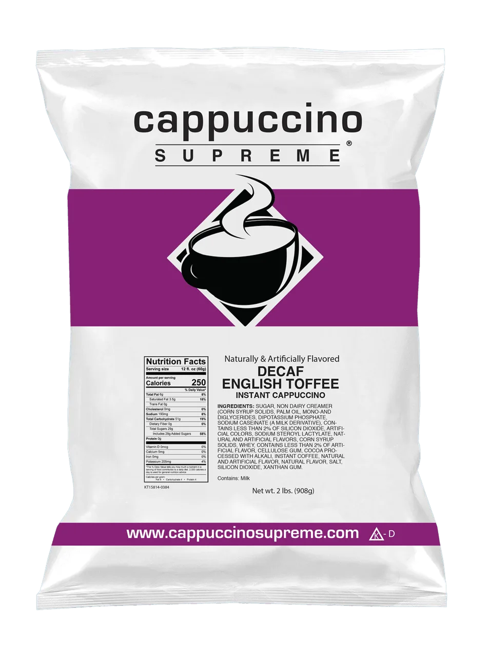 Decaf English Toffee Cappuccino Mix FAQ