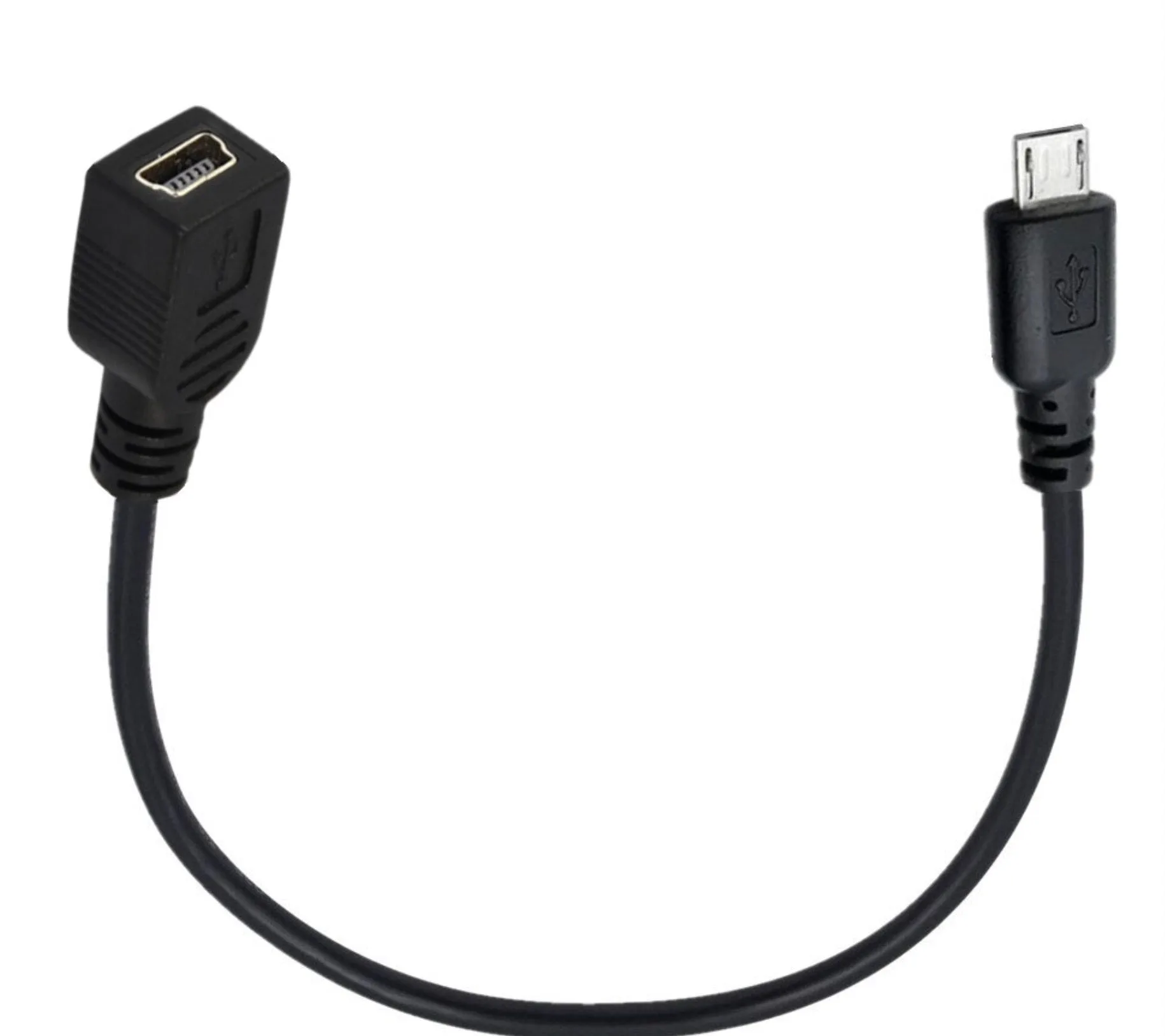 Cable de extensión Micro USB-B macho a Mini USB-B hembra 0,25 m