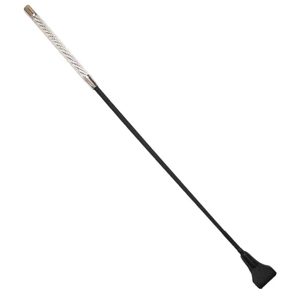 Love In Leather Long Handle Diamante Crop