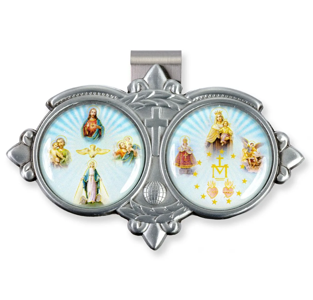 The Saints Visor Clip for Auto Protection and Home with Sacred Heart Our Lady of Grace Infant of Prague Saint Michael