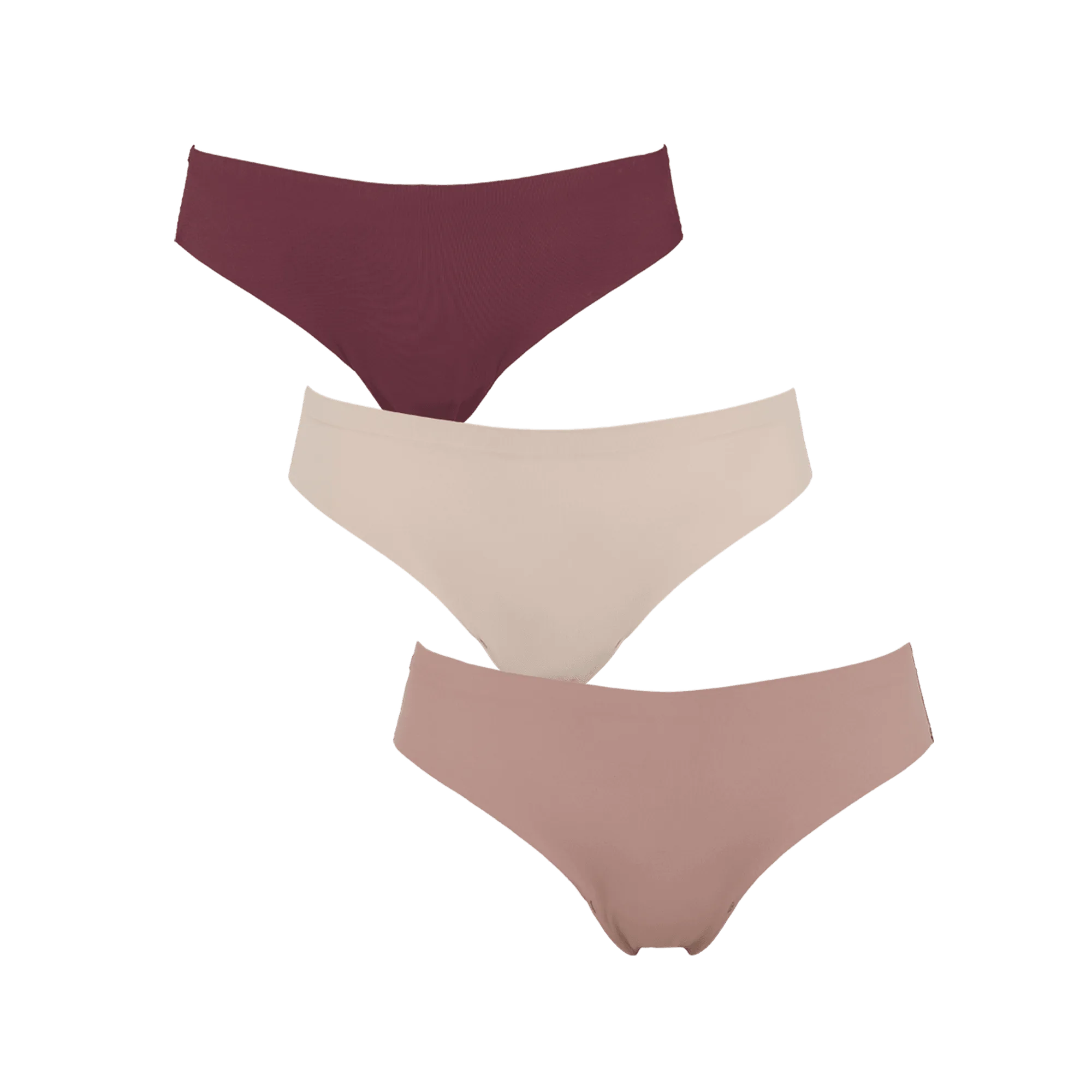 Pack de 3 atacadores seamless com renda - Windsor wine