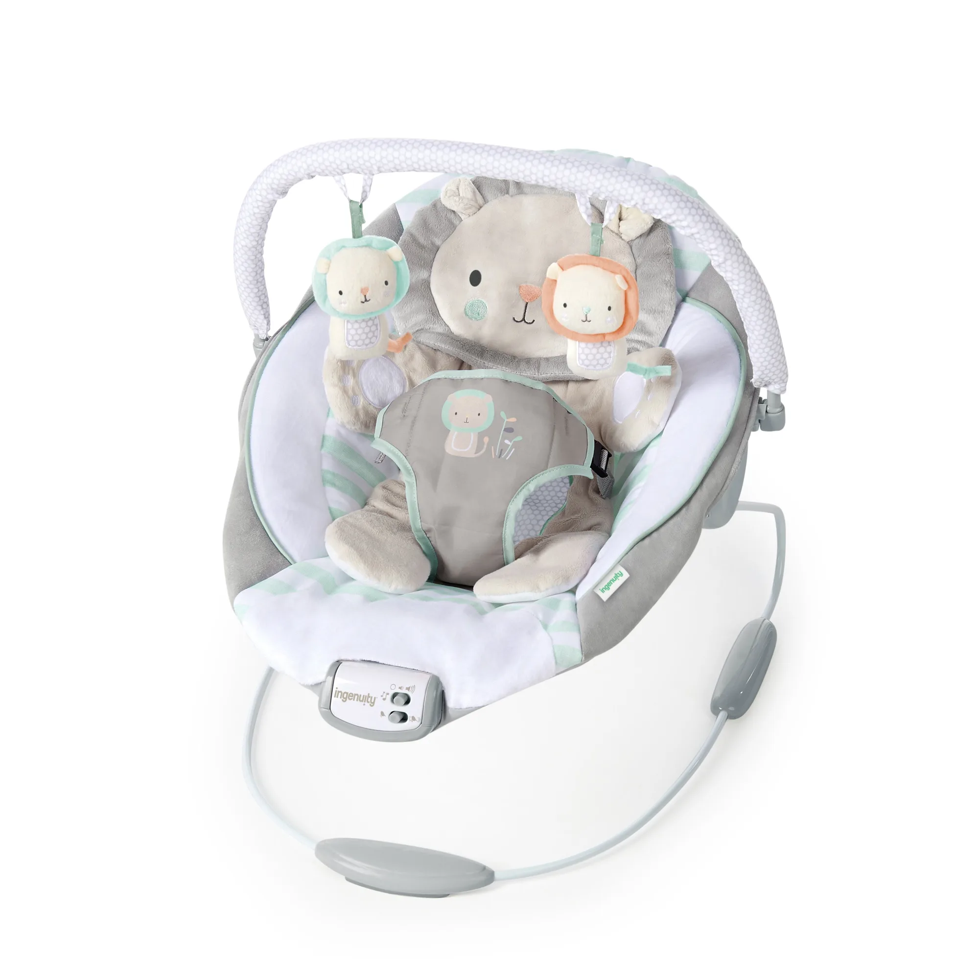 Hamaquita para bebé Ingenuity Bouncer con vibración y melodías, Landry el León