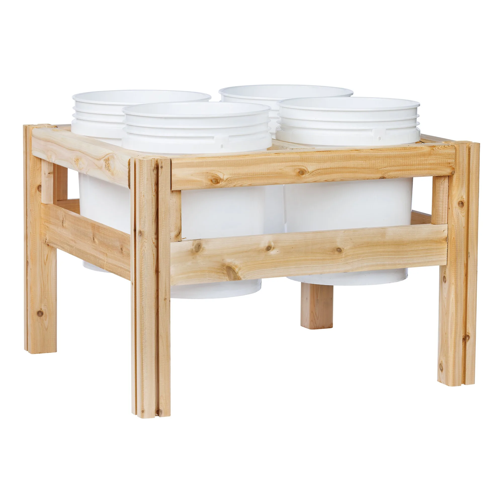 Four Bucket Elevated Cedar Wood Garden Frame, 29 in. x 28 in. x 20 in. RCBG4S-22