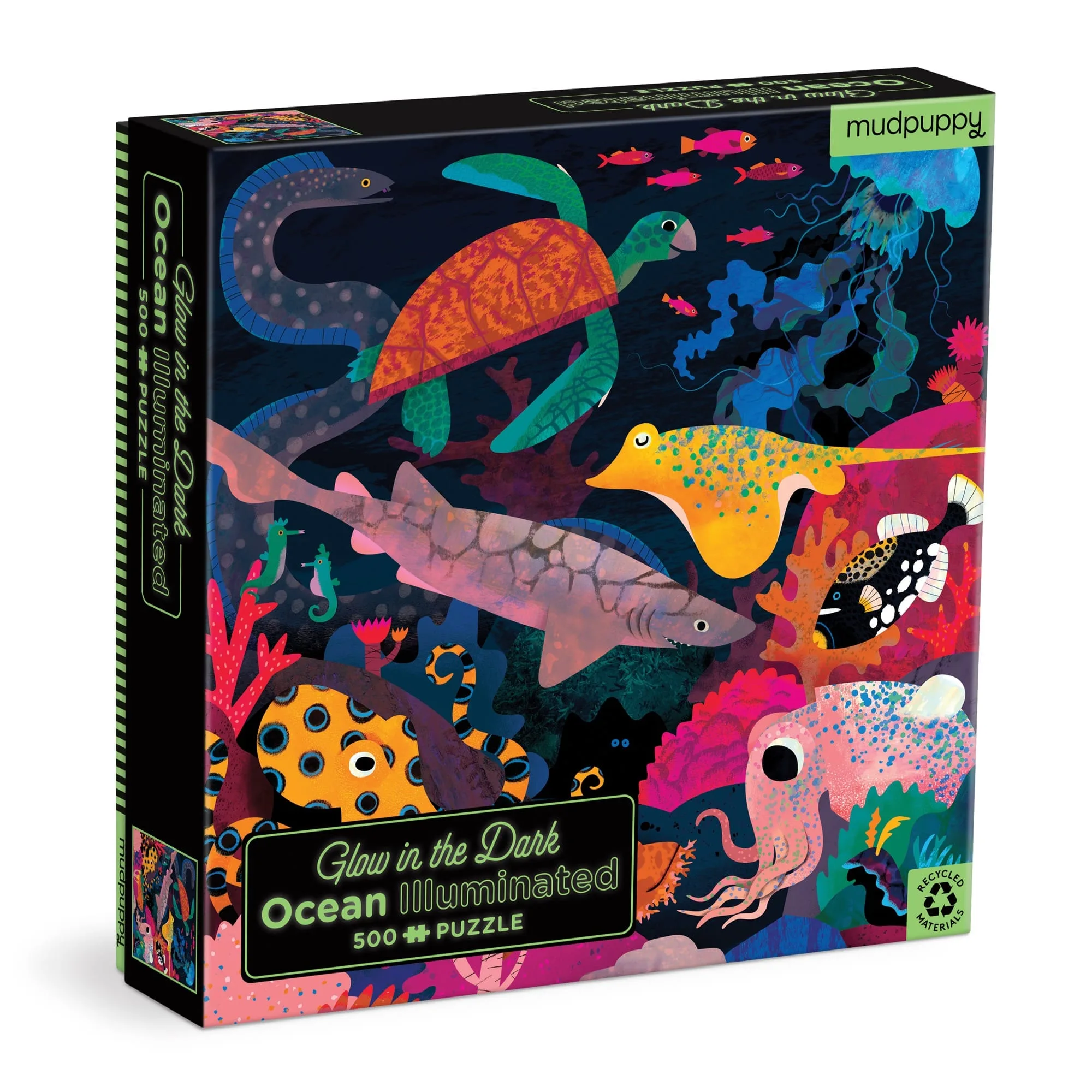 Océan illuminé 500 pièces puzzle familial phosphorescent
