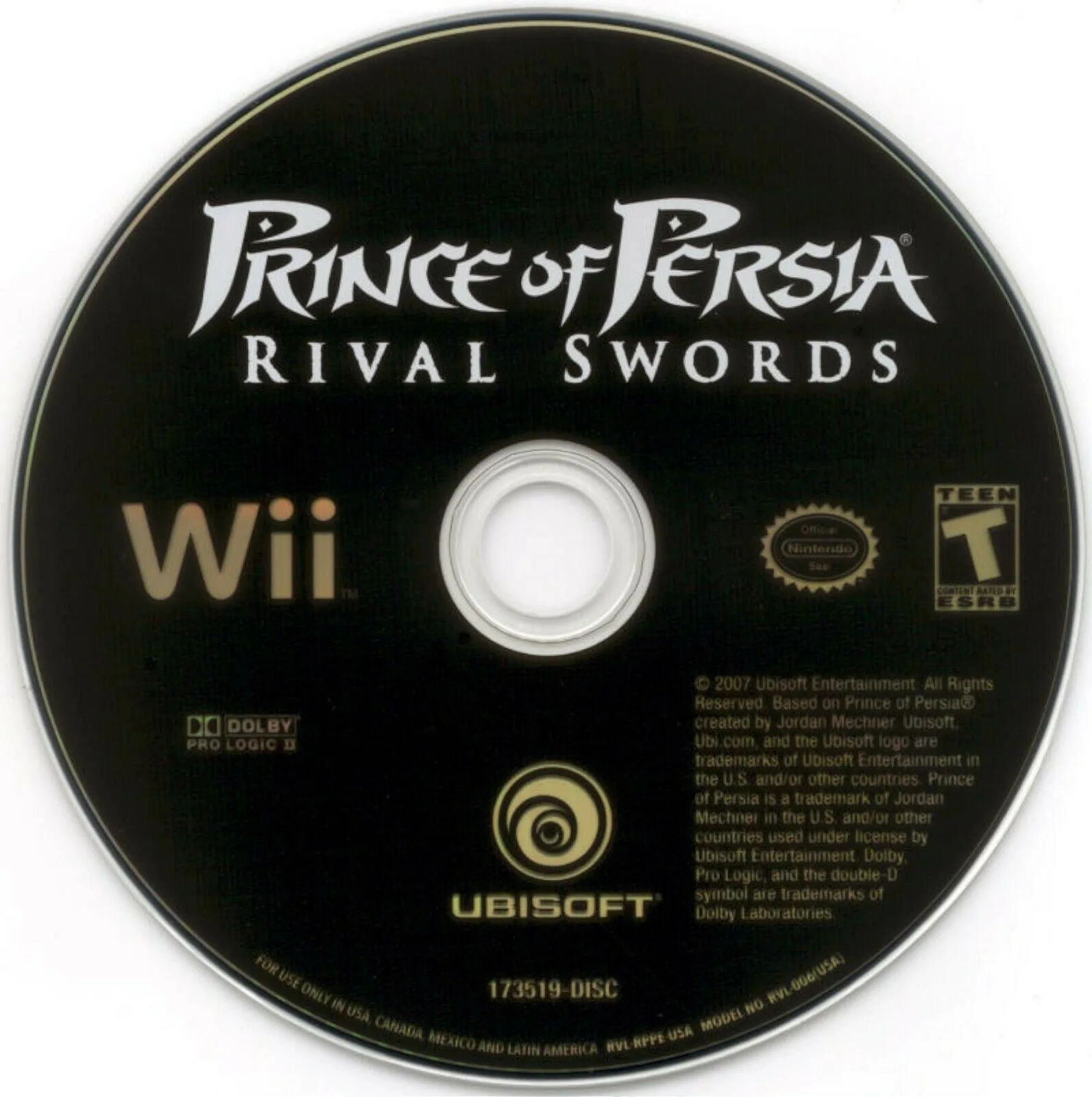 Prince Of Persia Rival Swords Nintendo Wii 電玩遊戲 僅光碟 ubisoft babylon [二手/整新]