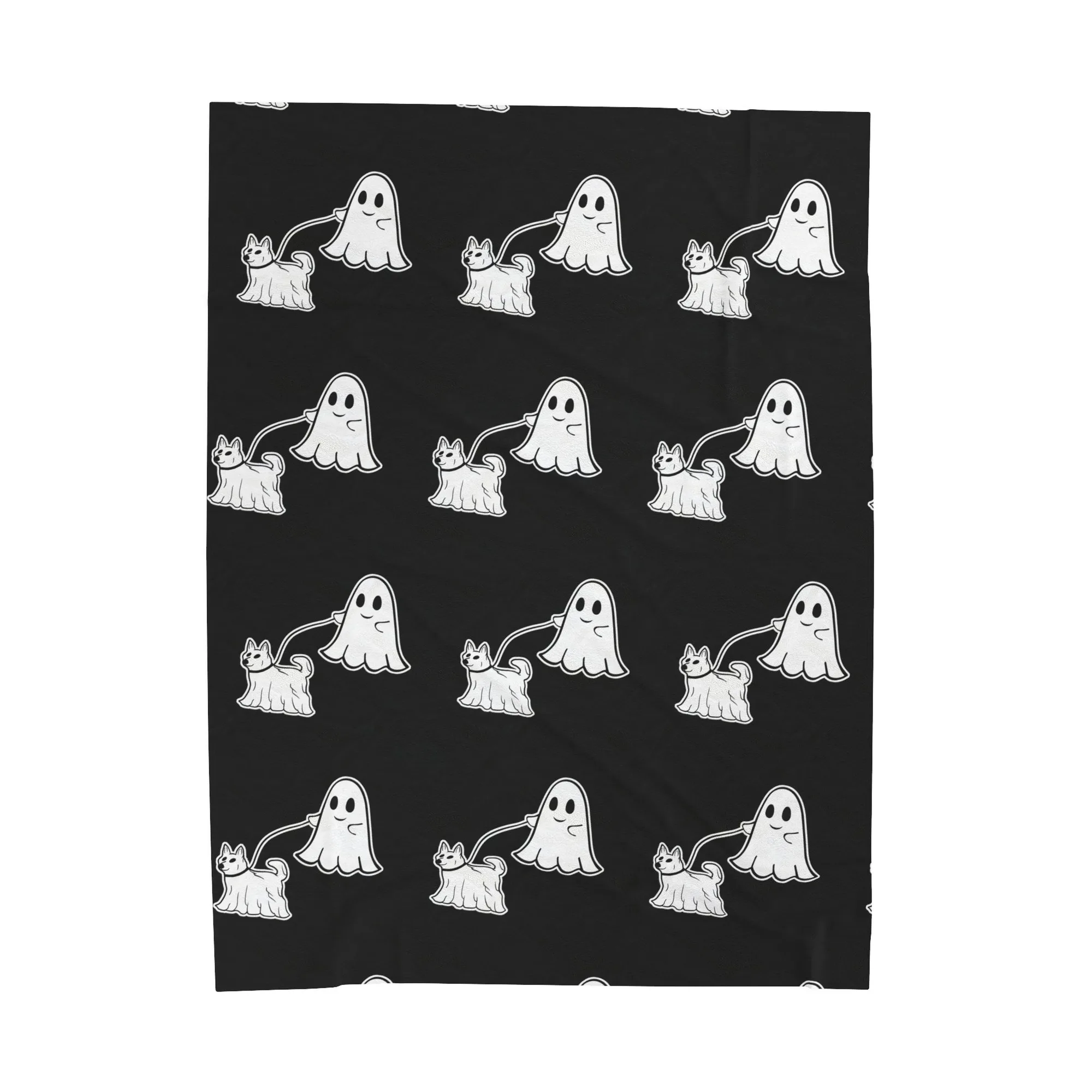 Ghost Walking Dog Velveteen Plush Blanket