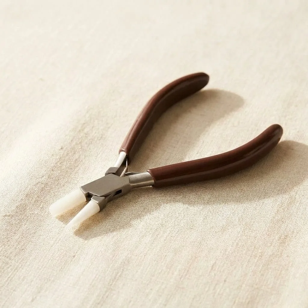 Rund- und Flachzange, Nylonbacken — 5,5 Zoll Edelstahl, PVC-Griffe, Bastel- und Hobbywerkzeug