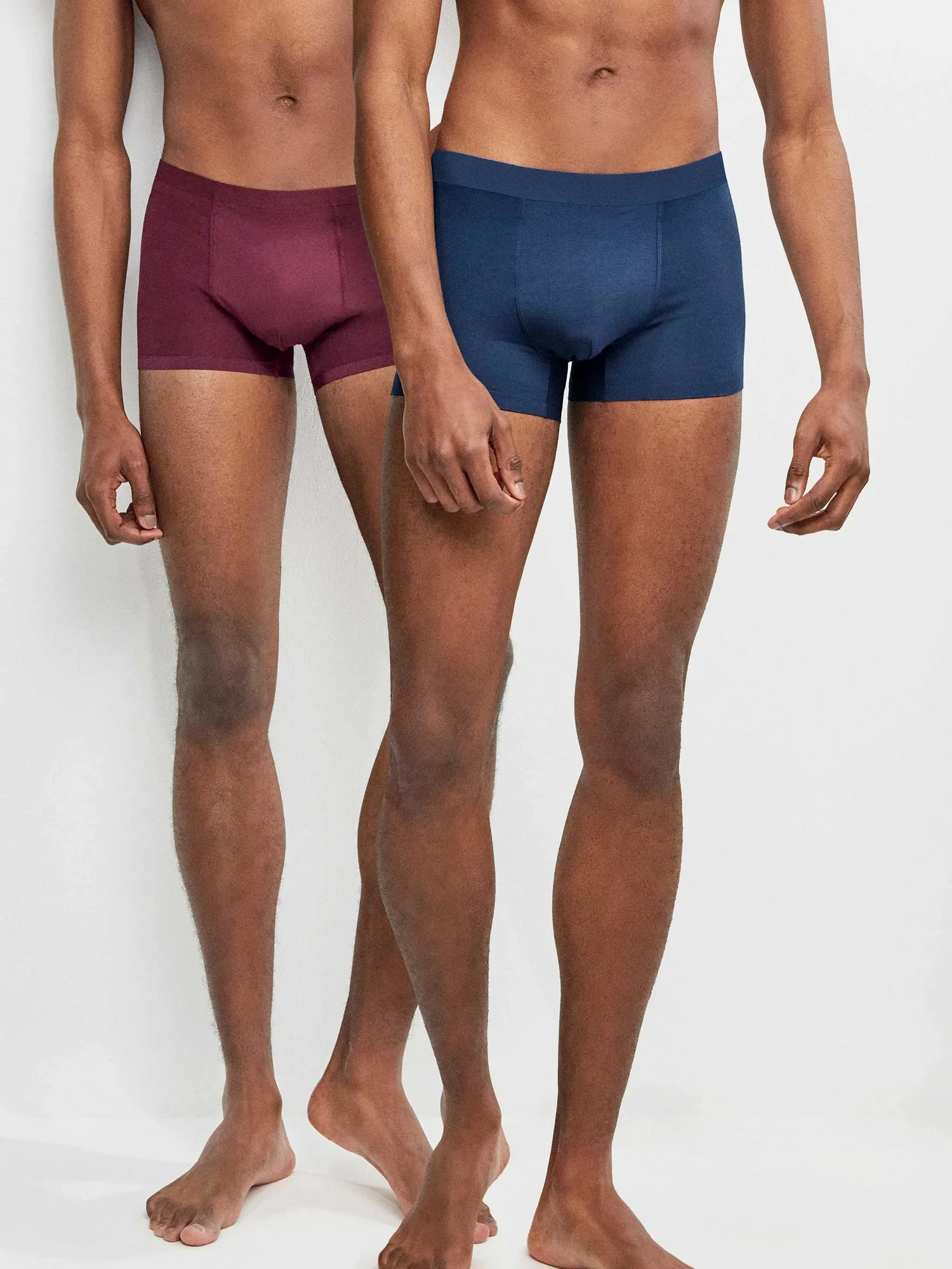 Pack 2 boxer hombre lisos, bajos sin costuras, de modal