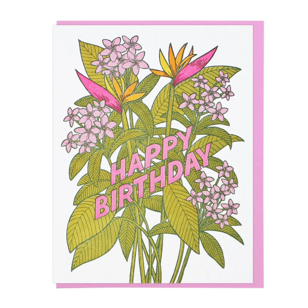 Tropische Blumen Geburtstag