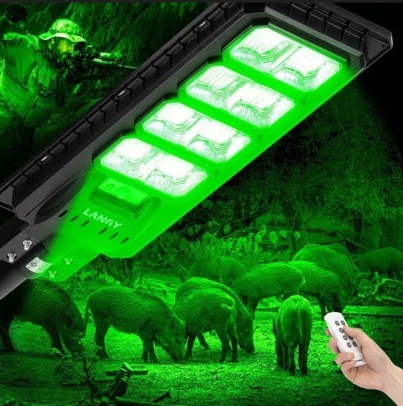 Lampe d'alimentation verte solaire puissante pour la chasse - 25 000 lumens