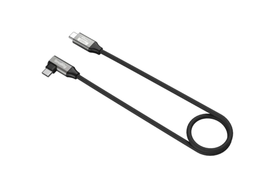 SmallRig USB-C-Datenkabel (gerade zu gewinkelt, 60cm / 23.6in) (40Gbps + 240W + 8K)