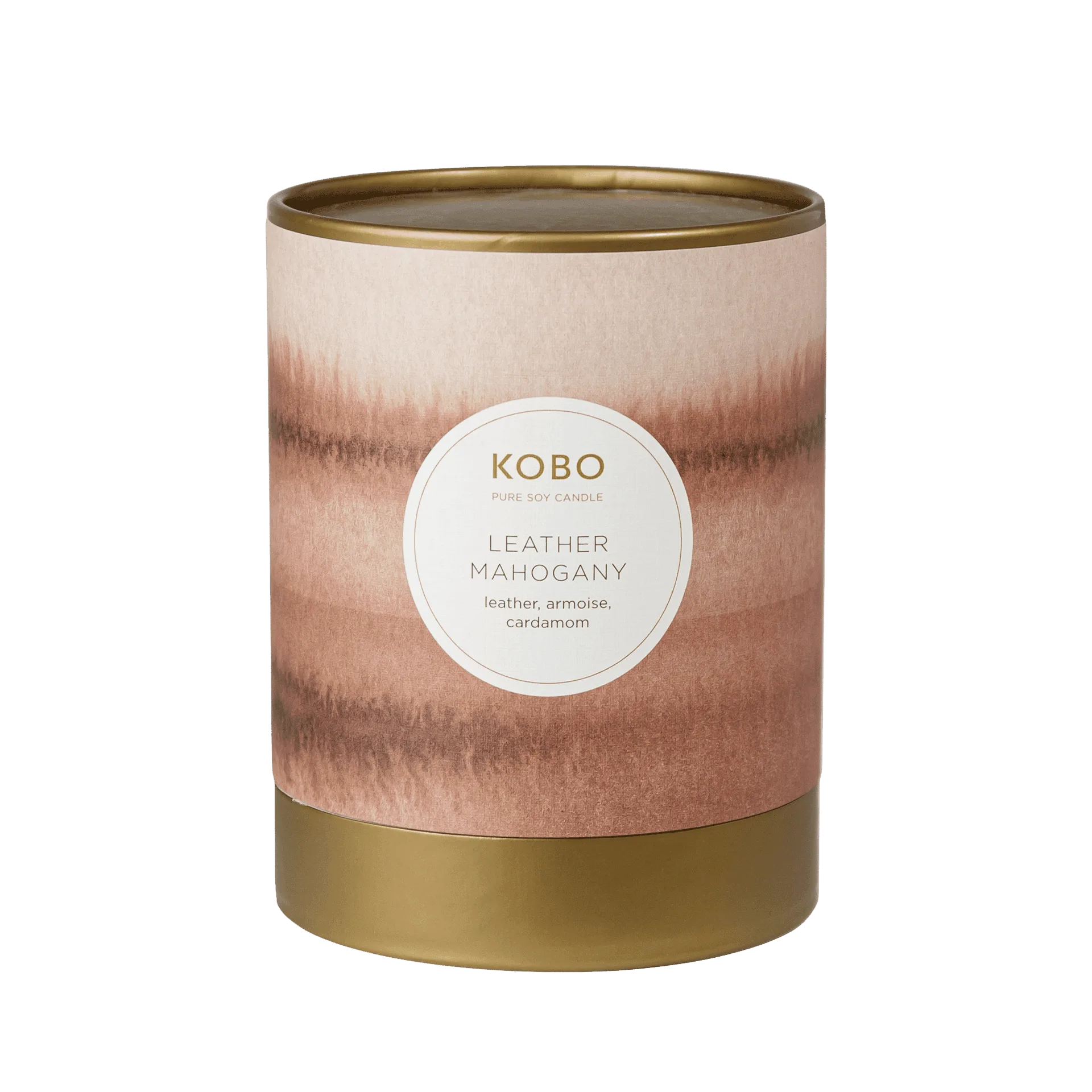 Leather Mahogany Watercolor Candle