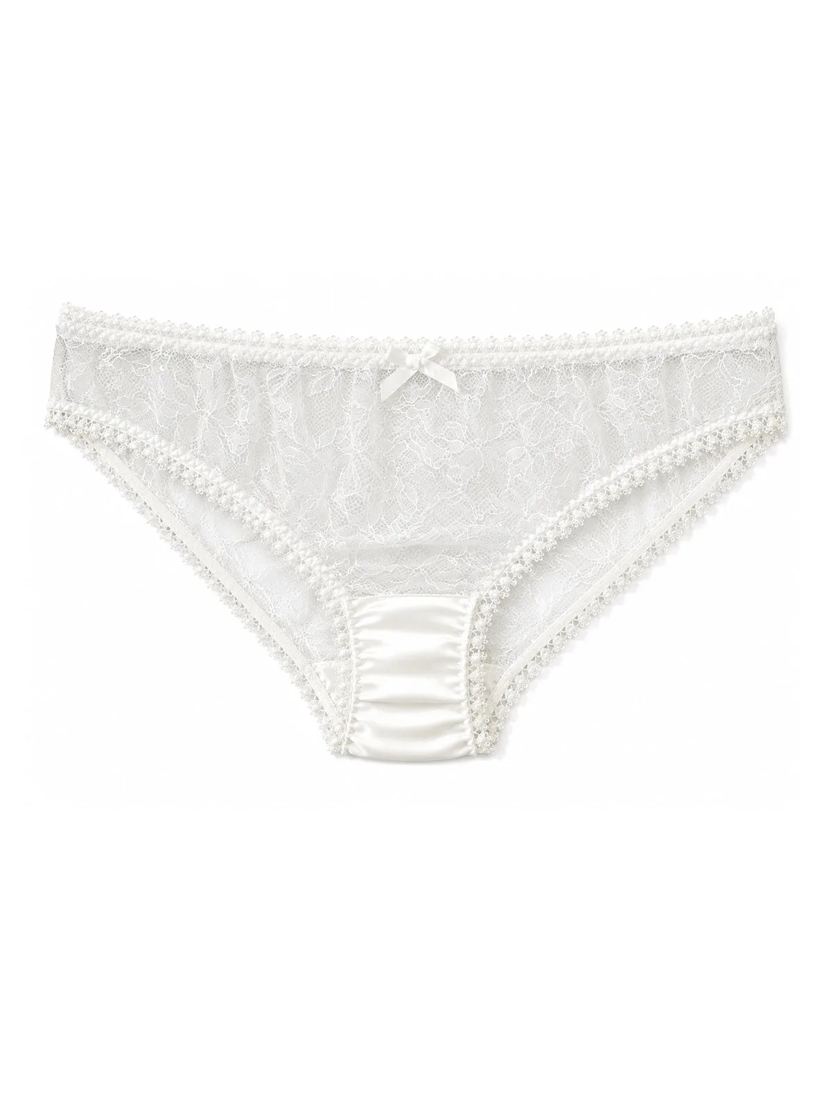 Evie Ivory Sheer Lace Knicker
