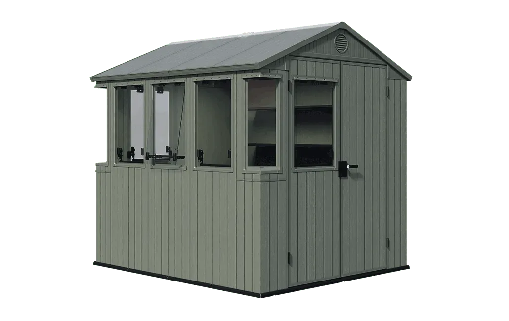 Darwin 6x8 Potting Shed - Green
