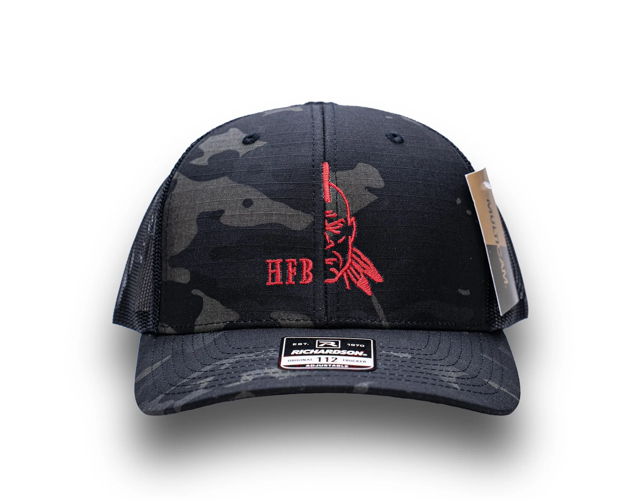Multicam Black - Red HFB Logo Mesh Snap Back