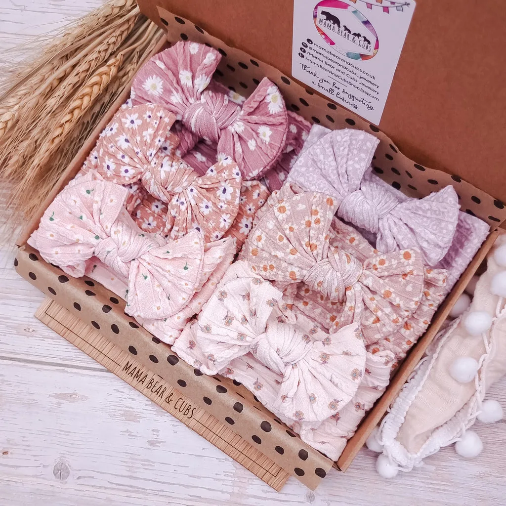 Neutral Floral Bow Bundle x6