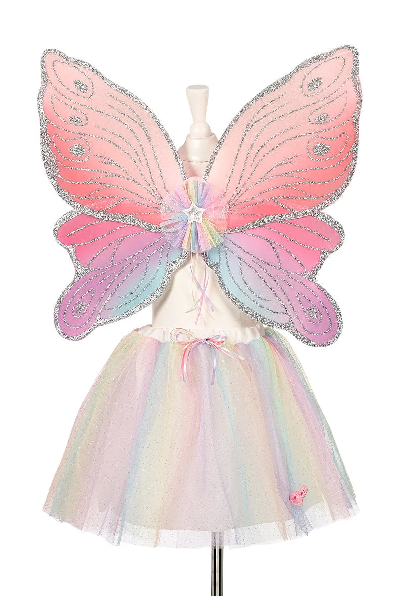 Déguisement de fée Carlina – Jupe et ailes (multicolore) - Jeu de rôle pour enfants - taille 3-5 ans