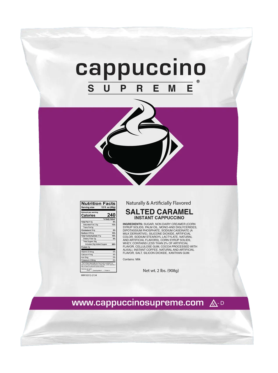 Salted Caramel Instant Cappuccino Mix 2 Lb. Bags