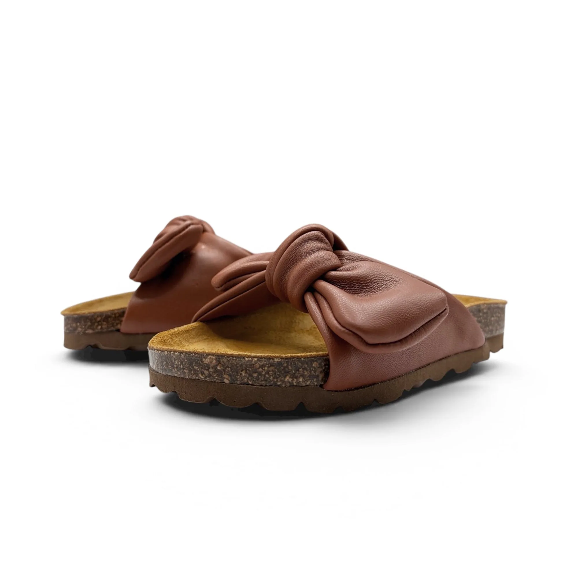 Sandálias Slider Bunny Criança - Pele Cognac