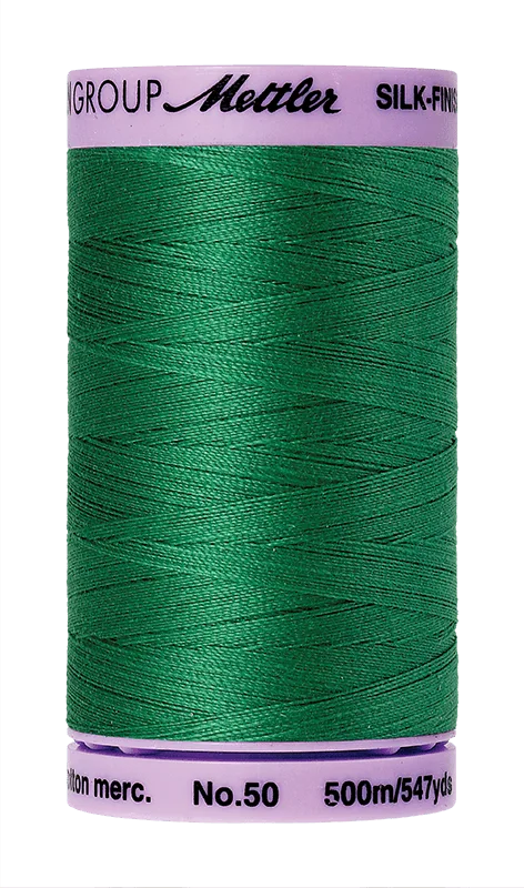 Mettler Silk-Finish Cotton Thread 50wt 500M – Kelley Green