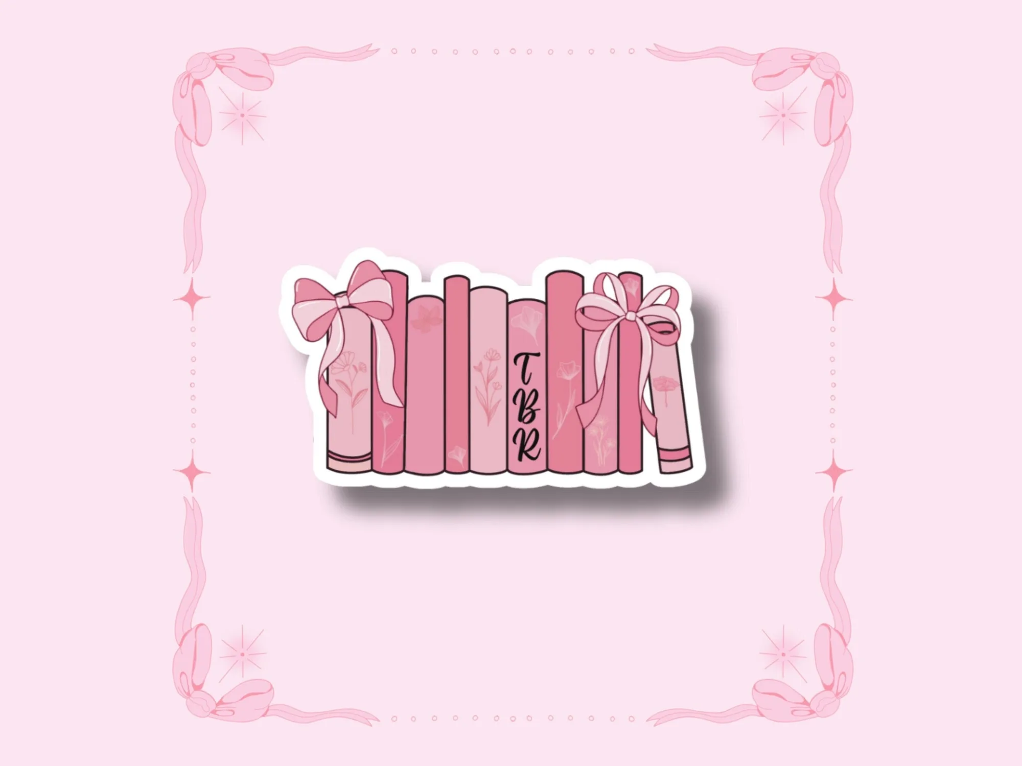 TBR Book Lineup Sticker: Waterproof Laptop Decal Ideas