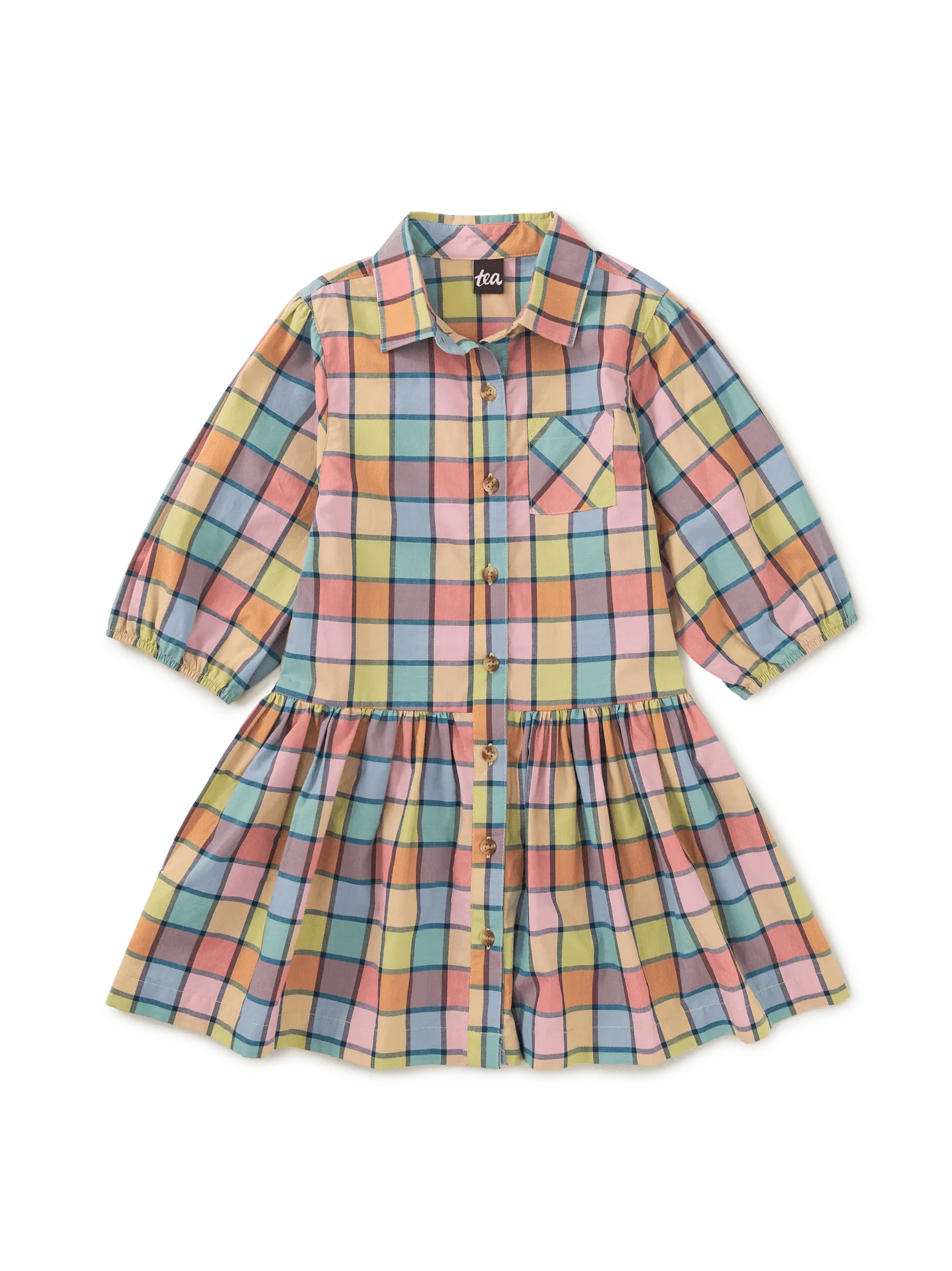Robe à manches blouson et col